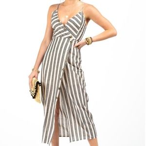 NWT Clarissa Striped Midi Dress